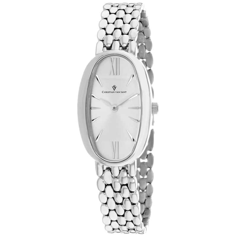 Christian Van Sant Women's Lucia Silver Dial Watch - CV1810 - 6 (36)