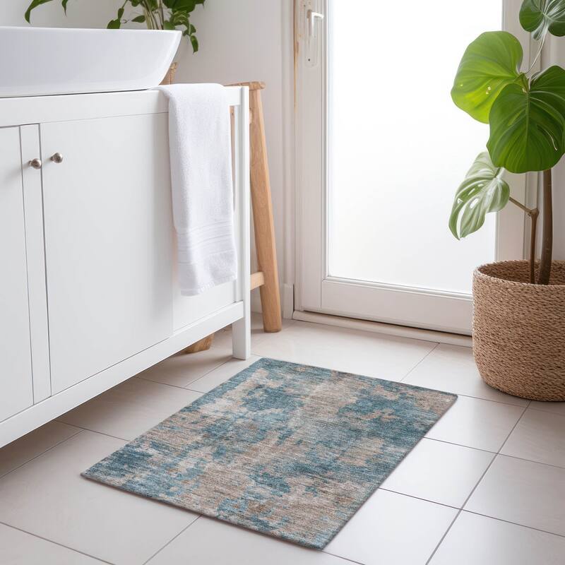 Alfina Unique Abstract Weather Resistant Classic Meets Modern Outdoor Rug