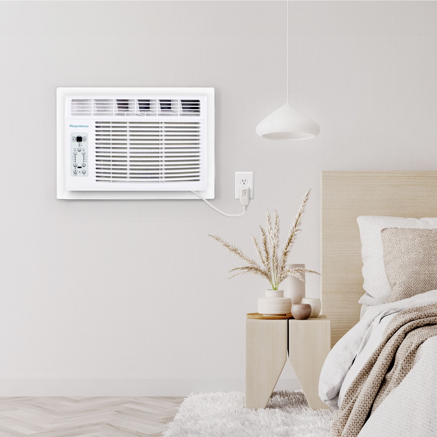 Keystone 12,000/11,600 BTU 230V Window/Wall Air Conditioner with 11,000 BTU Supplemental Heat Capability