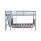 preview thumbnail 11 of 9, Storage Bunk Bed with 2 Drawers,Slide,Shelves,Ladder,Twin over Full for Home,Grey