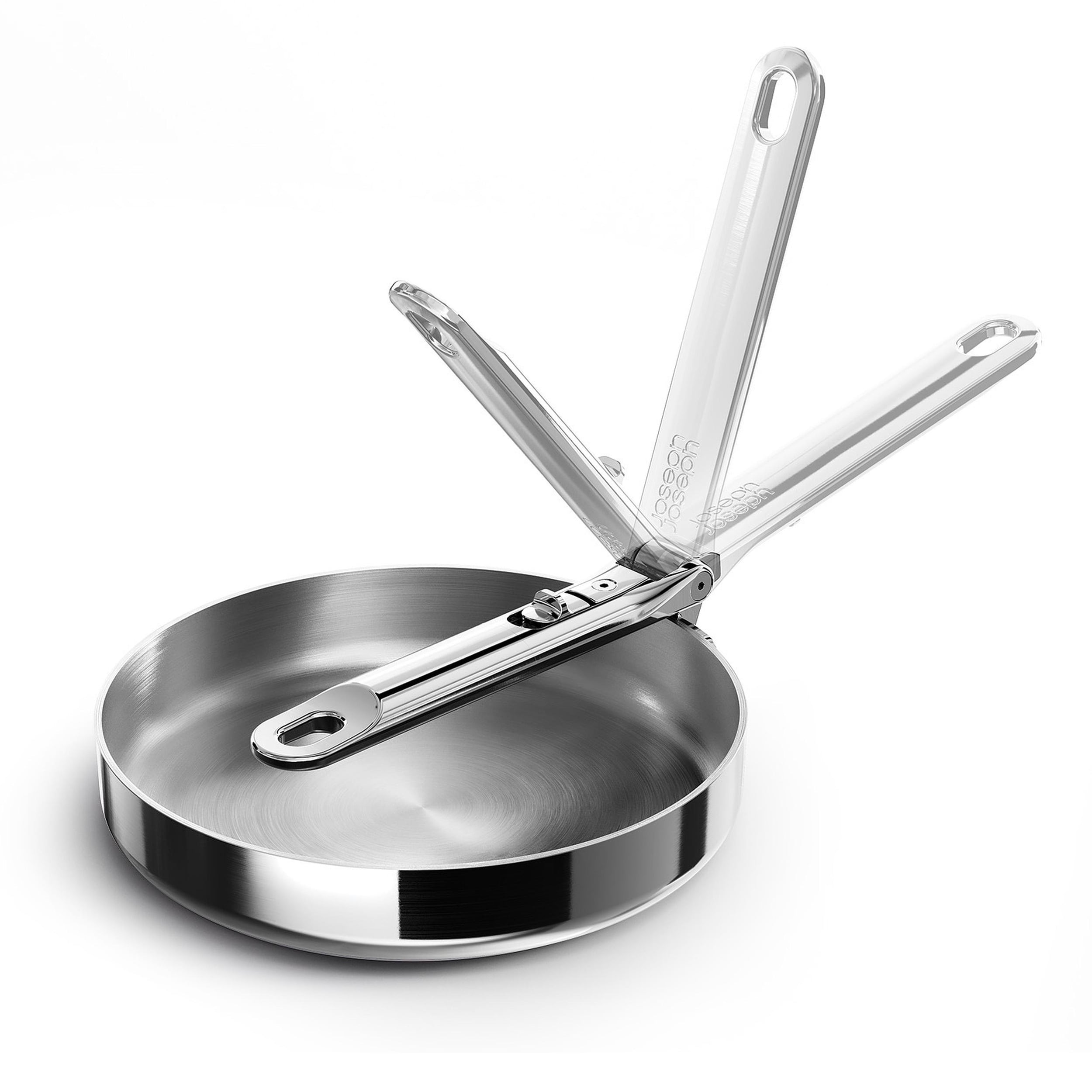 Joseph Joseph Space Steel Stainless Steel Frying Pan with Folding Handle