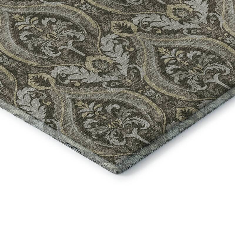 Premium Washable Super Soft Traditional Damask Mayfield Rug