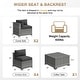 preview thumbnail 61 of 179, AOXUN Fire Pit Conversation Set Rattan Sofa Set Outdoor Furniture With Cushions