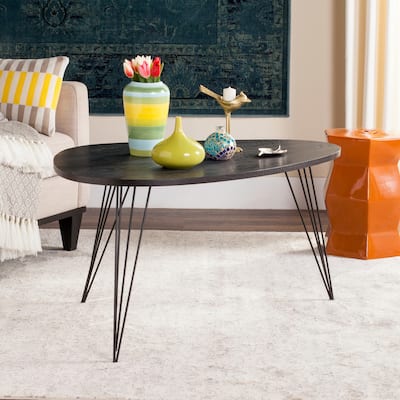 SAFAVIEH Mid-Century Rocco Black Coffee Table - 38" x 25.6" x 19.6"