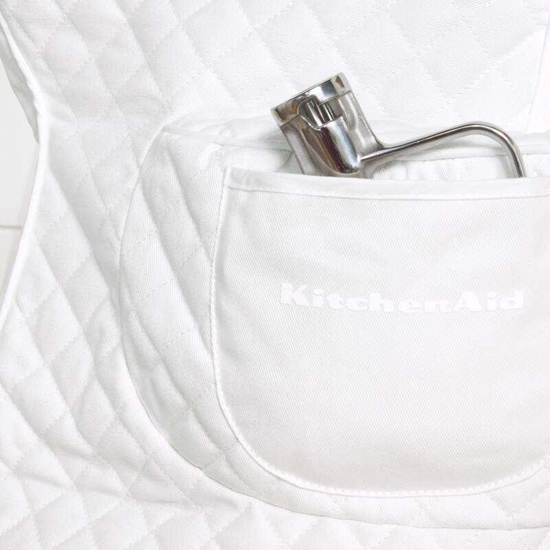 KITCHENAID Fitted Tilt-Head Solid Stand Mixer Cover with Storage Pocket, Quilted 100% Cotton