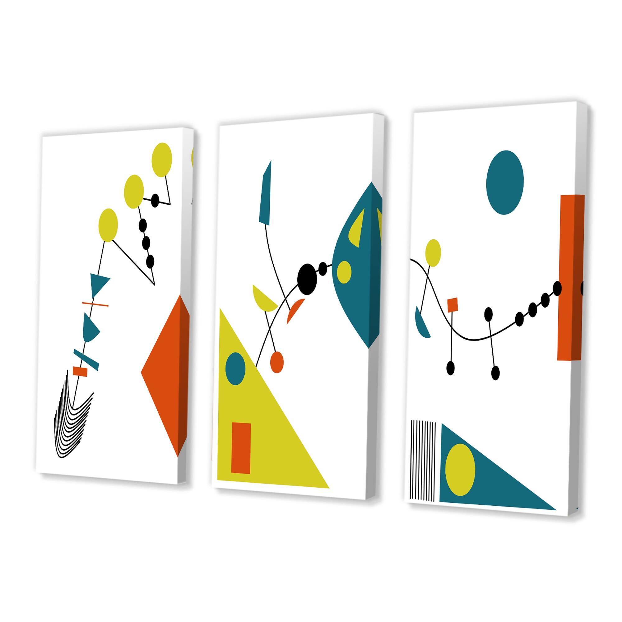 Designart 'Scandinavian Abstract Minimalistic Geometrics X' MidCentury