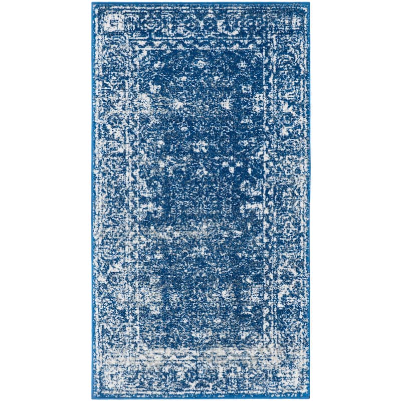 SAFAVIEH, Evoke Karola Vintage Boho Rug - 2'2" x 5' - Navy/Ivory