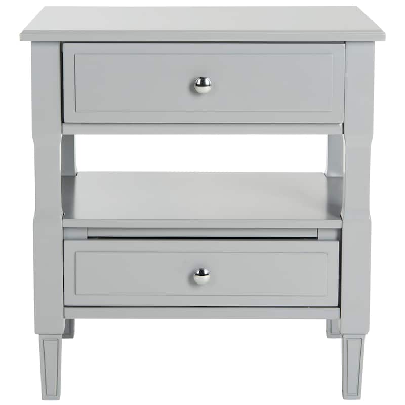 SAFAVIEH Terri Two Drawer White Nightstand