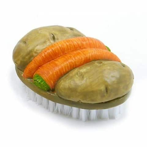 Norpro Easy-Grip Potato Cleaning Scubber Brush - Clean Off Dirt Without Damaging Vegetables