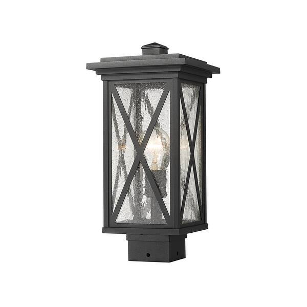 slide 2 of 6, Brookside 1 Light Outdoor Post Mount Fixture - Black