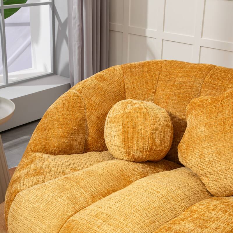 HOMEFUN Chenille Upholstered Durable Comfort Lounger Bean Bag Lazy Sofa