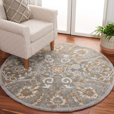 SAFAVIEH Handmade Bella Faith Modern Floral Wool Rug