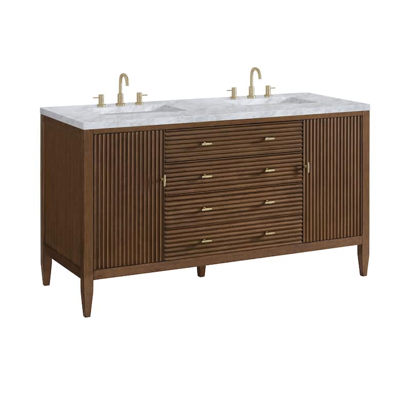 James Martin Vanities 485-V60D-3CAR Myrrin 60" Double Basin Wood