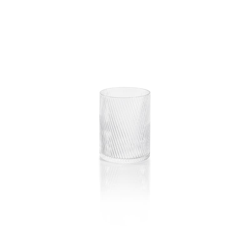 Chadwell Rippled Rock Glasses, Set of 6 - 3.5" x 4.25"
