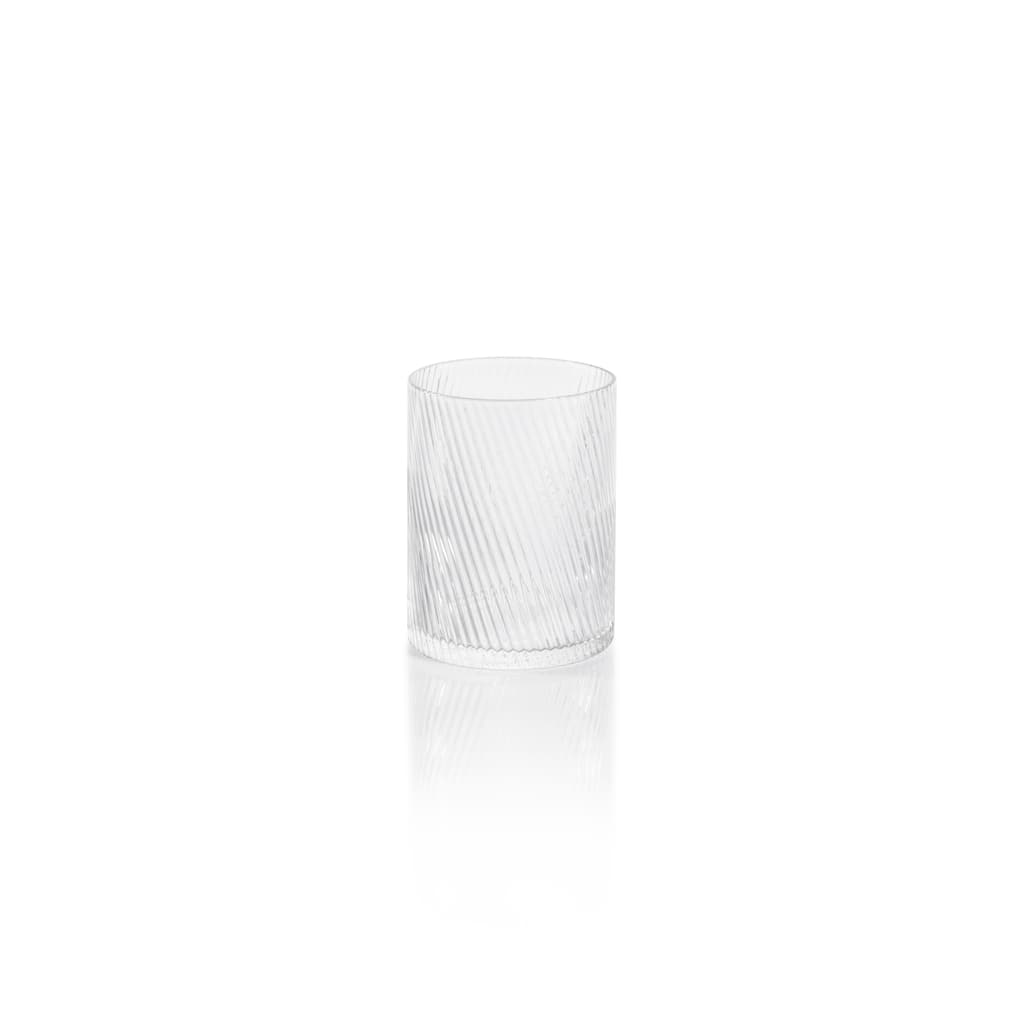 Chadwell Rippled Rock Glasses, Set of 6 - 3.5" x 4.25"