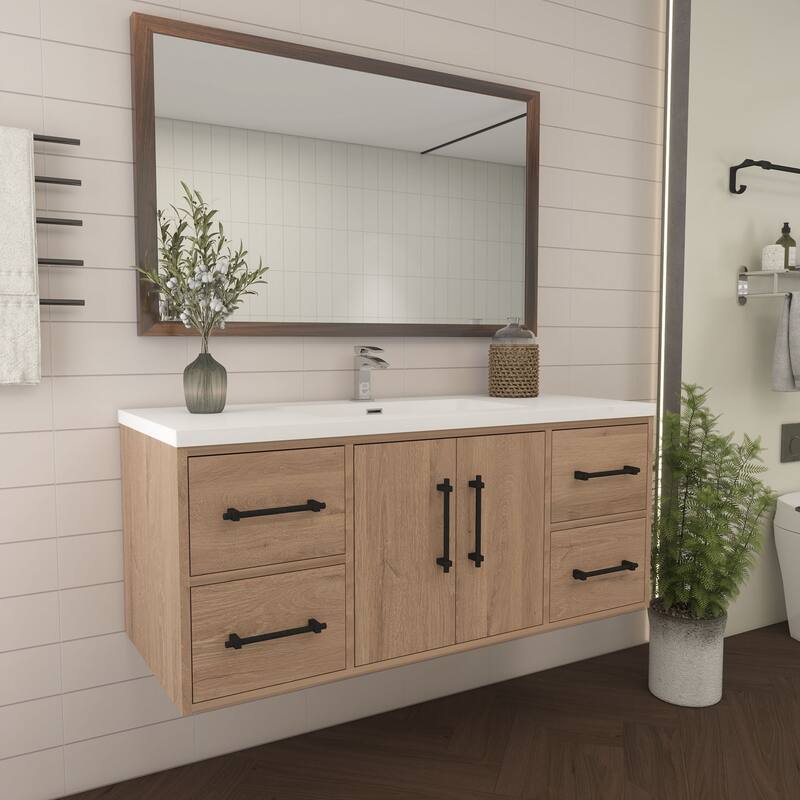 Victoria 48'' Wall-mounted Vanity with Reinforced Acrylic Sink - 47.5