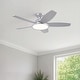 preview thumbnail 37 of 113, 5 - Blade Low Profile Flush Mount Modern Ceiling Fan with LED Light and Remote
