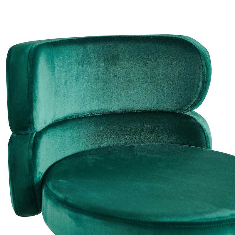 Modern Velvet Bar Stool with Height Adjustment and 360-Degree Swivel