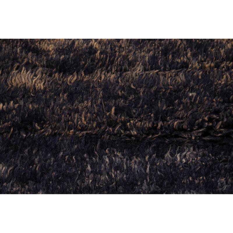 Geometric Plush Moroccan Area Rug Handmade Tribal Wool Carpet - 8'0" x 10'5"