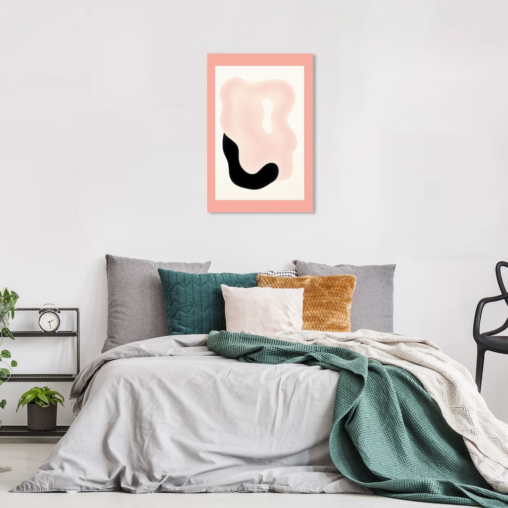Wynwood Studio Canvas Abstract Deflated Balloon Pink and Light Pink Modern & Contemporary Wall Art Canvas Print