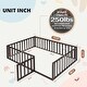 preview thumbnail 2 of 31, Full Size Floor Bed for Children, Sturdy Wood Montessori Bed Frame with Fence & Door
