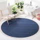preview thumbnail 17 of 34, SAFAVIEH Handmade Kilim Bernd Wool Fringe Rug 7' Round - Navy/Blue - Round