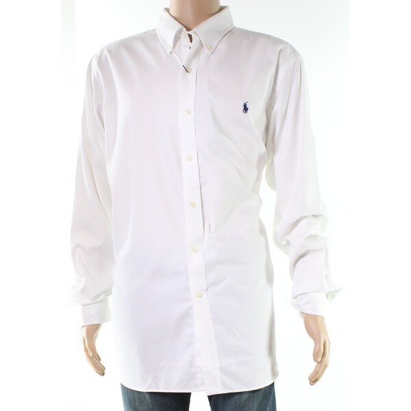 ralph lauren white button down shirt