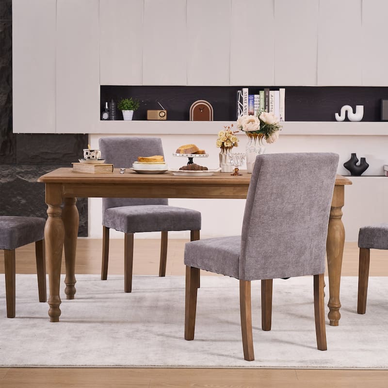 Boucle Fabric Upholstered Dining Chairs (Set of 2)