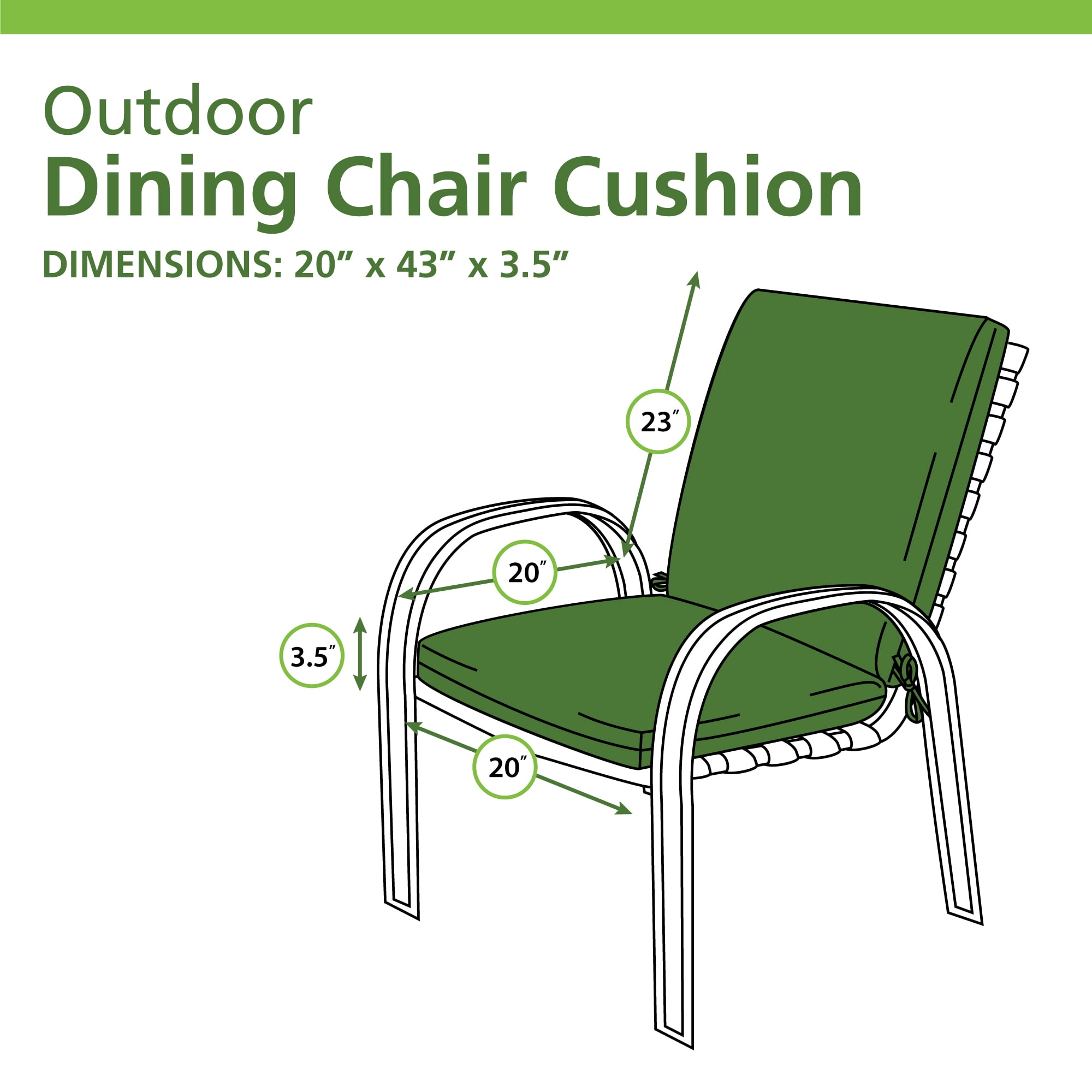 1 piece outdoor dining chair deals cushion