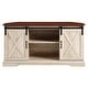 preview thumbnail 19 of 31, Middlebrook 52-inch Sliding Barn Door Corner TV Stand