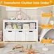 preview thumbnail 9 of 42, Costway Storage Cabinet 3 Drawer Chest w/Wheels Large Storage Cube - See Details