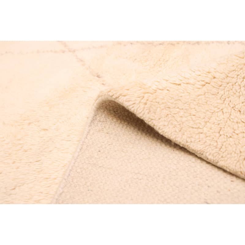 ECARPETGALLERY Hand-knotted Tangier Cream Wool Rug - 5'4 x 7'7