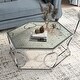 preview thumbnail 3 of 5, Talm Modern Chrome 40-inch Metal Coffee Table by Furniture of America