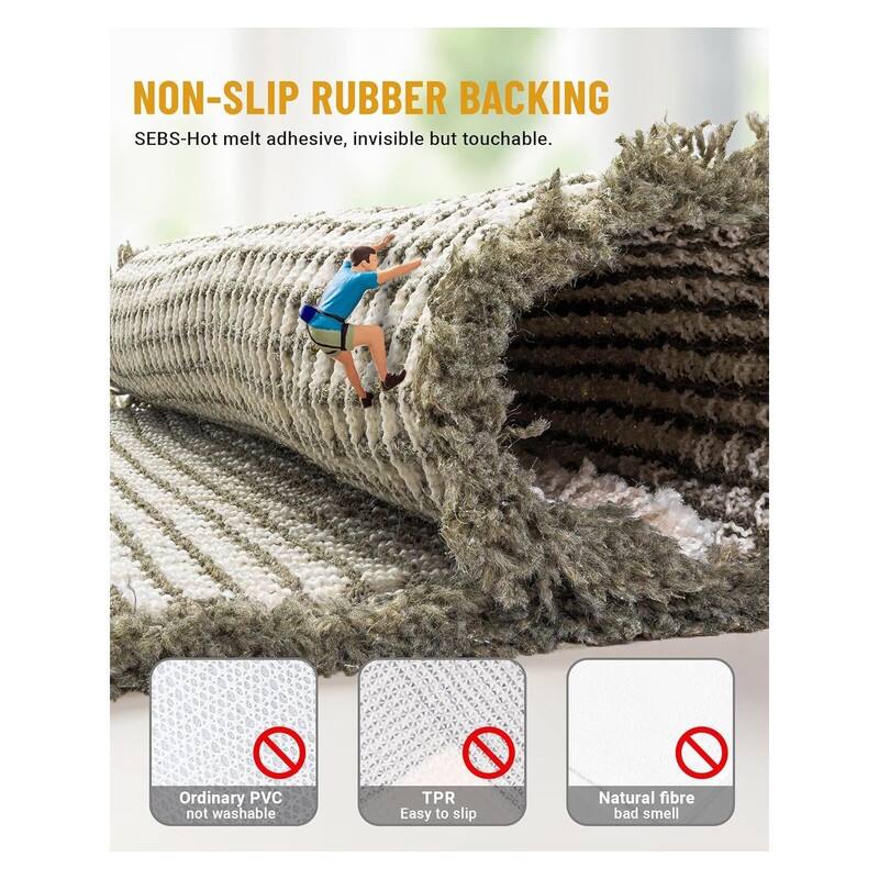 Large Waffle Bath Mat Set, Non Slip Bathroom Mat Set