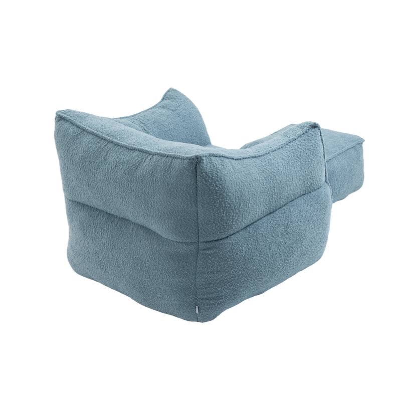 GDFStudio - COOLMORE Boucle Bean Bag Chair with Memory Foam Filling for Ultimate Comfort