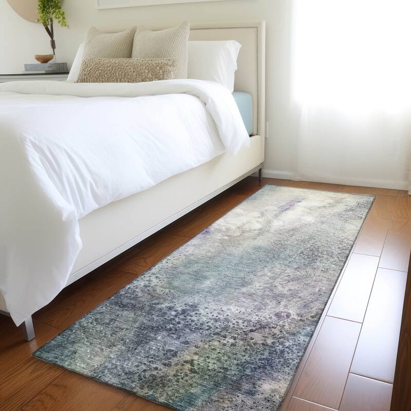 Bane Artistic Abstract Weather Resistant Sleek Contemporary Outdoor Rug