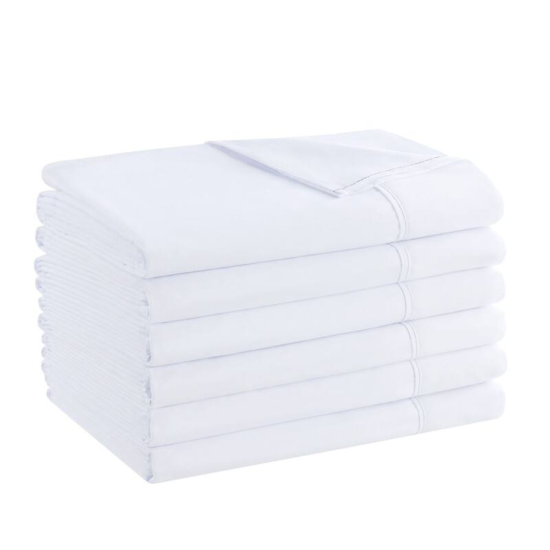 Host & Home Microfiber Flat Sheets (6 Pack) - Full - White