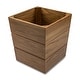 preview thumbnail 1 of 6, Teak Waste Basket