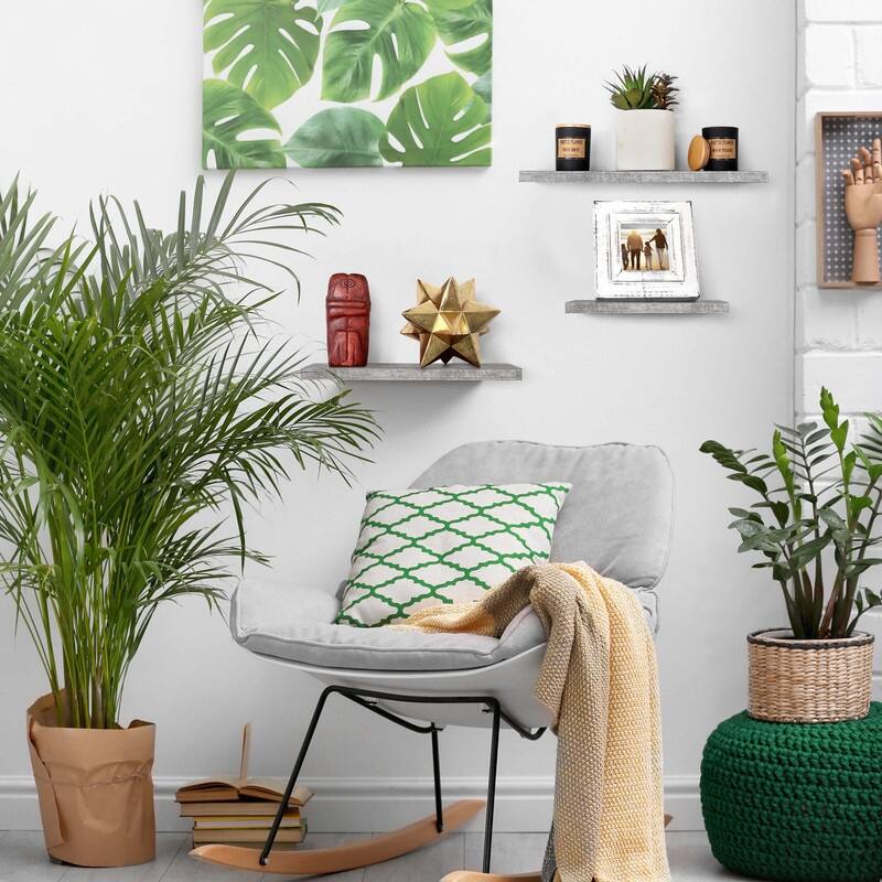Wall Mounted Display Ledge Floating Wall Shelves Set of 3