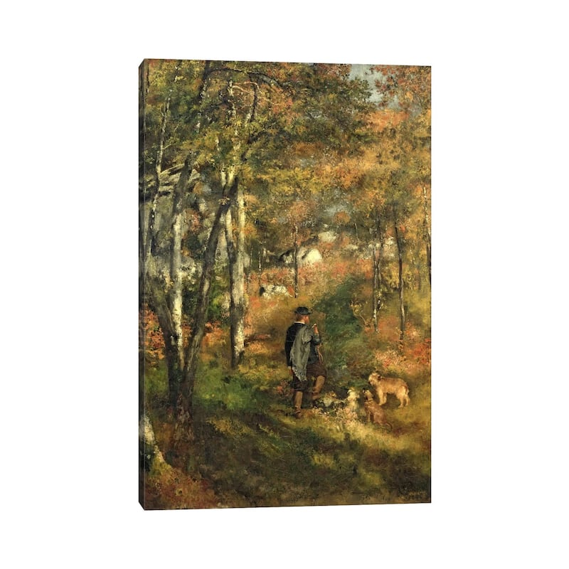 iCanvas "Jules Le Coeur in the Forest of Fontainebleau, 1866" by Pierre-Auguste Renoir Canvas Print