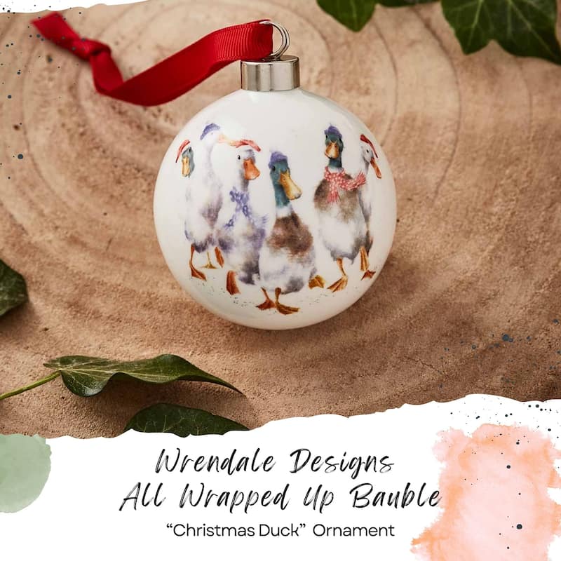 Royal Worcester Wrendale Designs Christmas Bauble