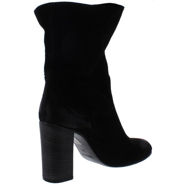 womens black suede dress boots