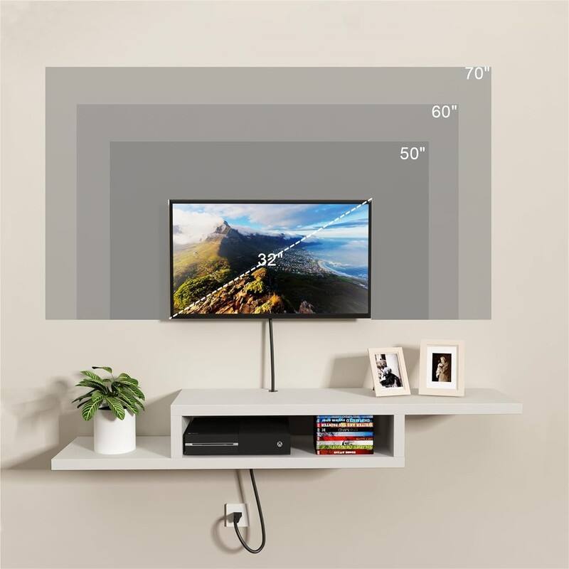 TV Stand Shelf - 11.7"D x 60"W x 8.3"H