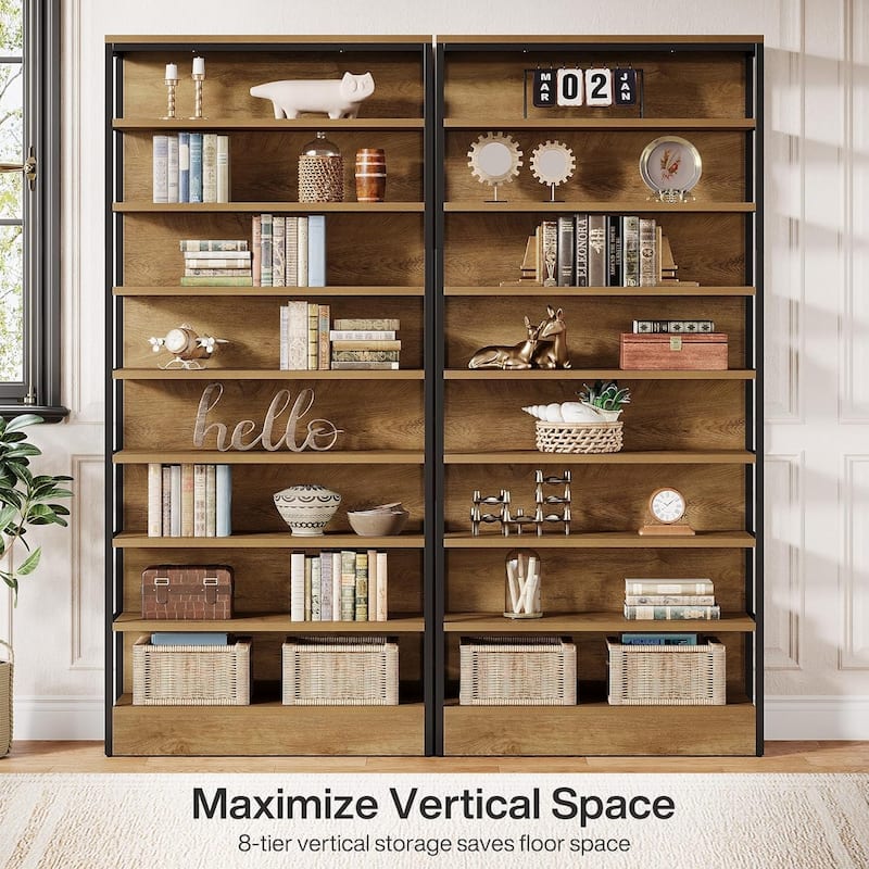70.9 Inch Tall Bookcase with Storage for Living Room/Home Office - 31.5" W * 11.81" D * 70.8" H
