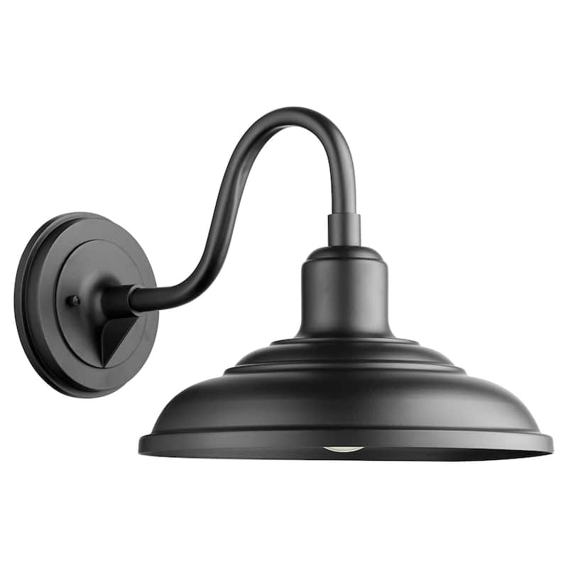 Quorum International 11" Tall Outdoor Wall Sconce - 16-1/2" Extension - Noir