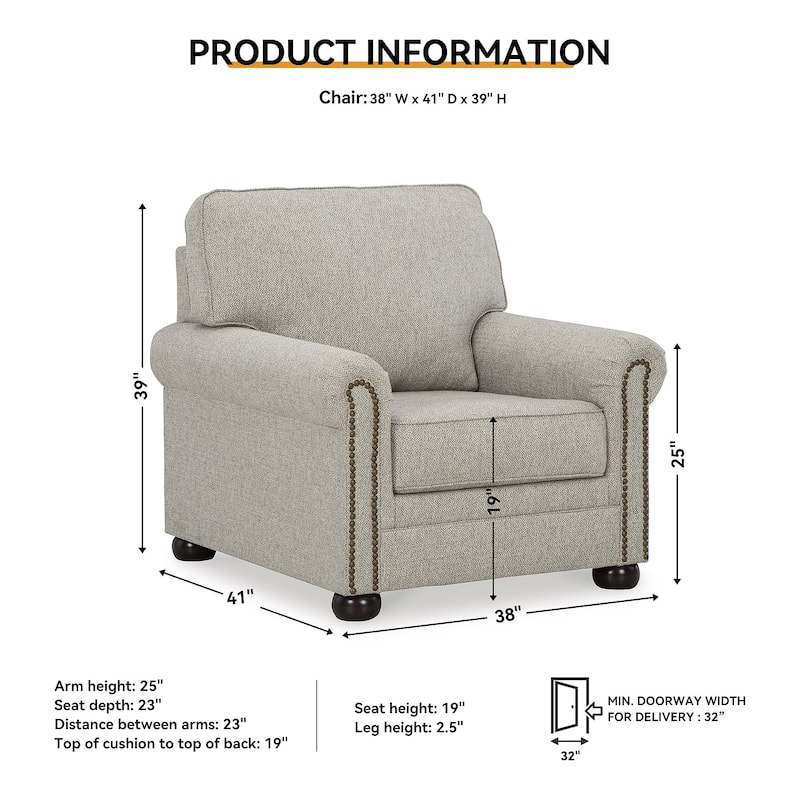 Signature Design by Ashley Gaelon Dune Chair - 38"W x 41"D x 39"H