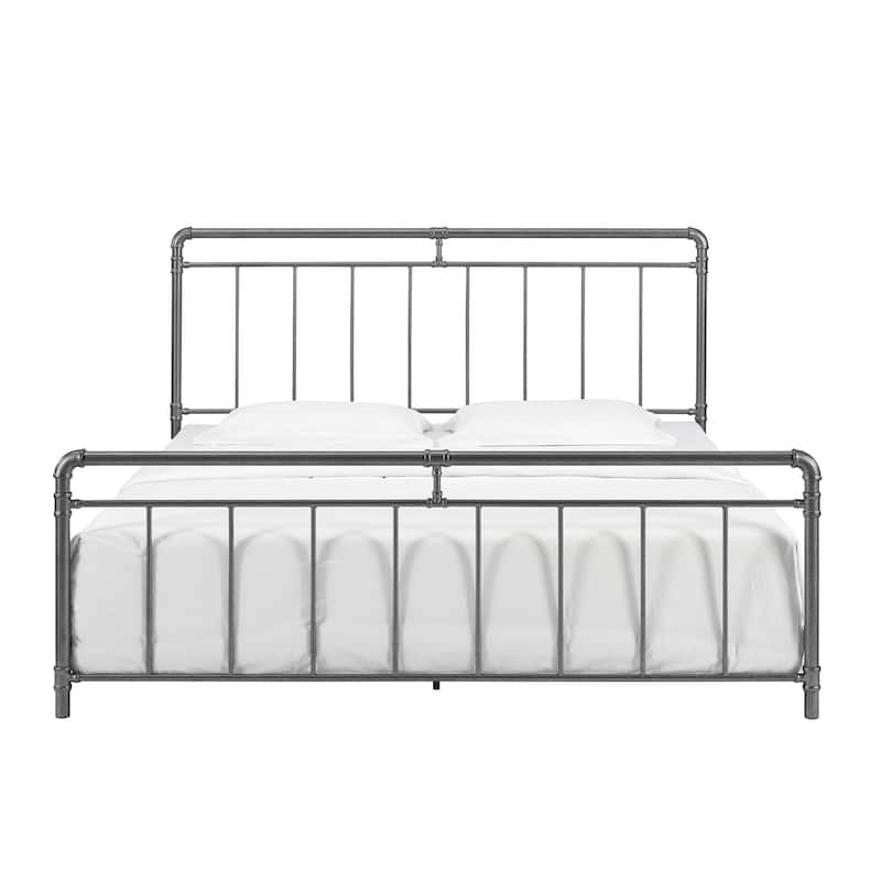 Corvus Meitner Vintage Charcoal Metal Bed