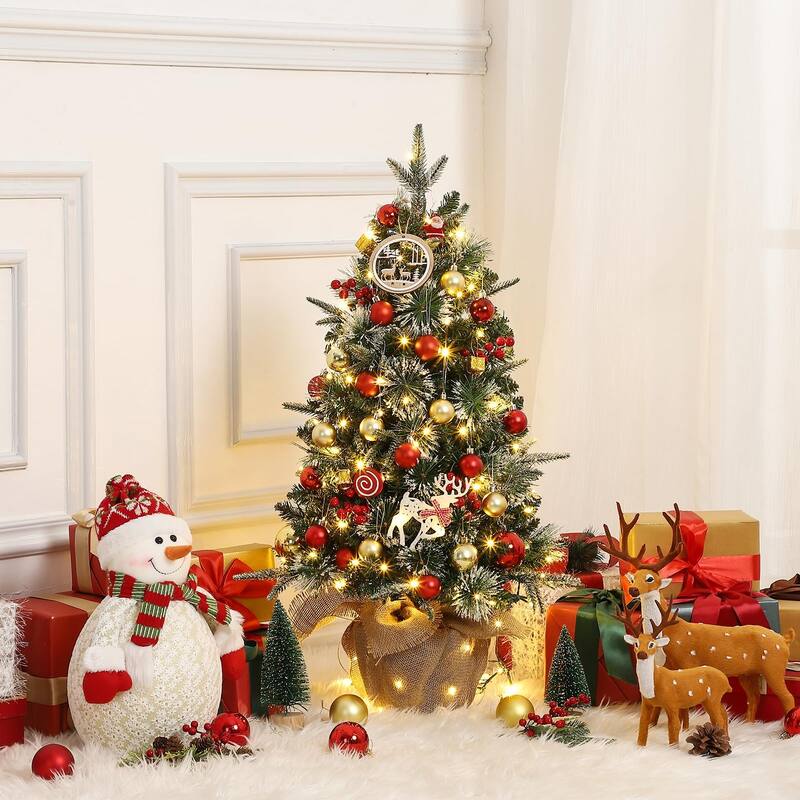Christmas Tree with 78 Multi-Color Led Lights, 3 Ft Pre-Lit Artificial Christmas Decoration