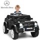 preview thumbnail 1 of 13, 12V Licensed Mercedes-Benz Kids Ride On Car - 45"x 30.5"x 22.5"(L x W x H) Black
