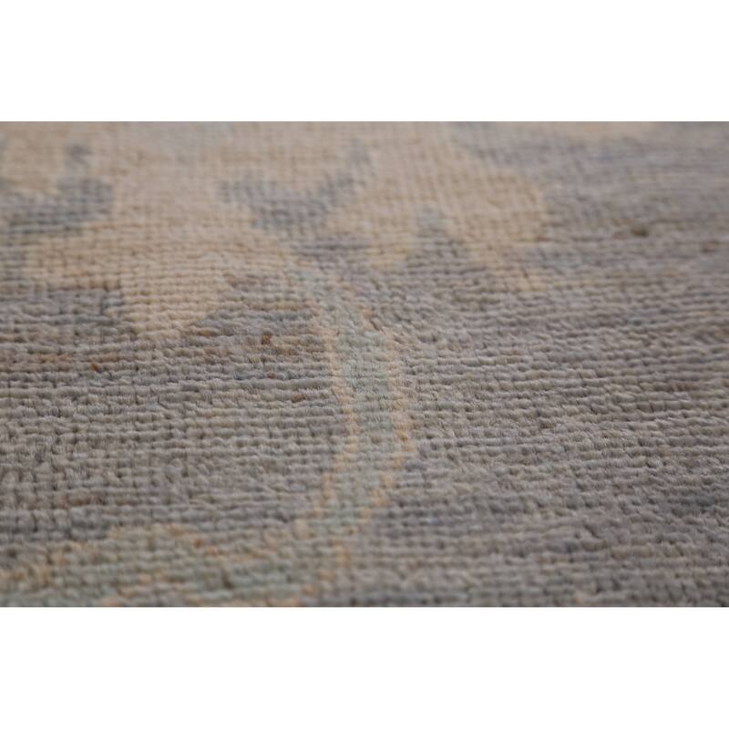 Hand Knotted Oriental 100% Wool Carpet Transitional All-Over Greys & Charcoal Oushak Area Rug - 13' 10'' X 10' 2''